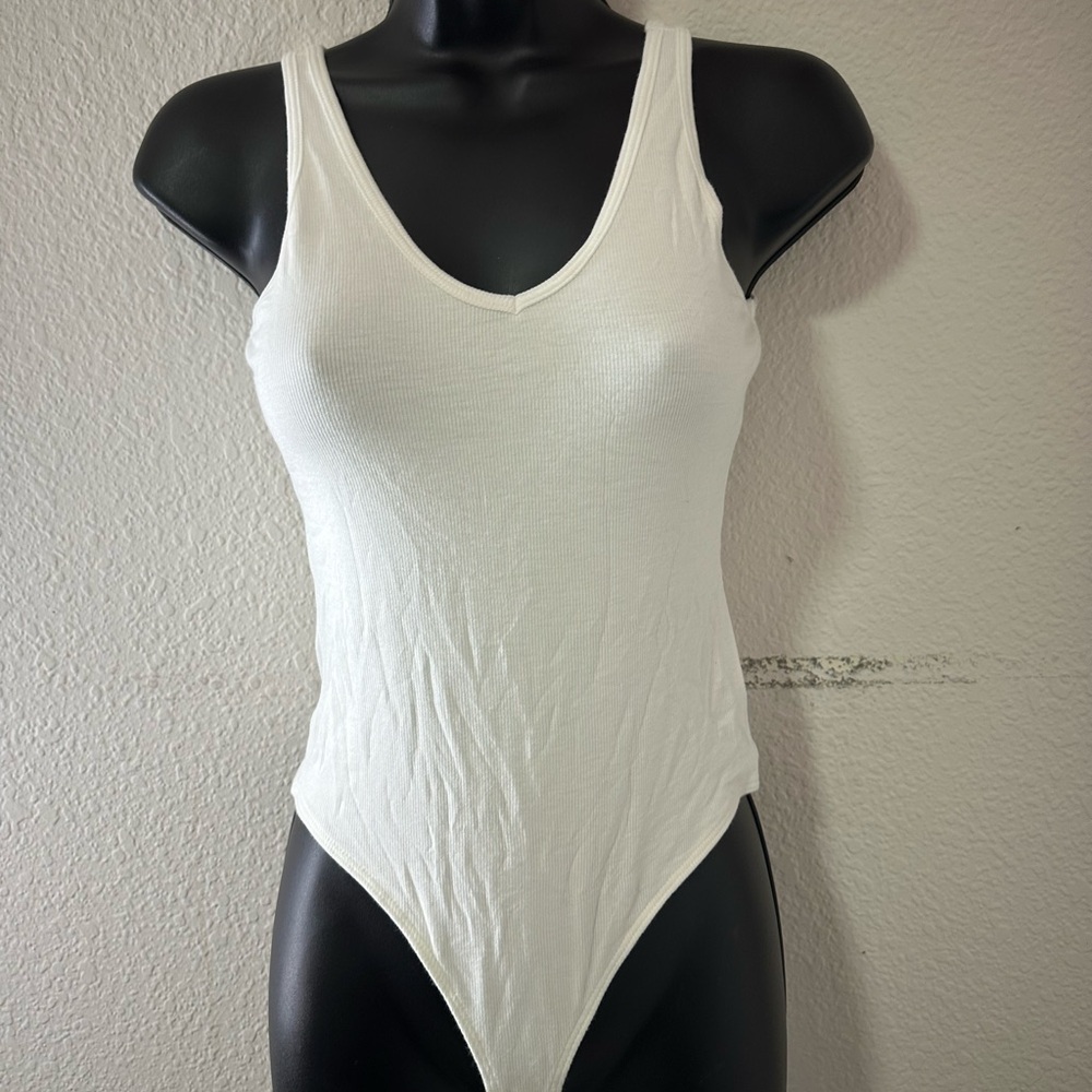 White V-Neck Bodysuit
